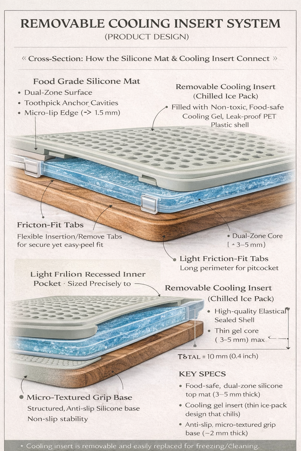Board Bestie™ Cooling Charcuterie Mat System